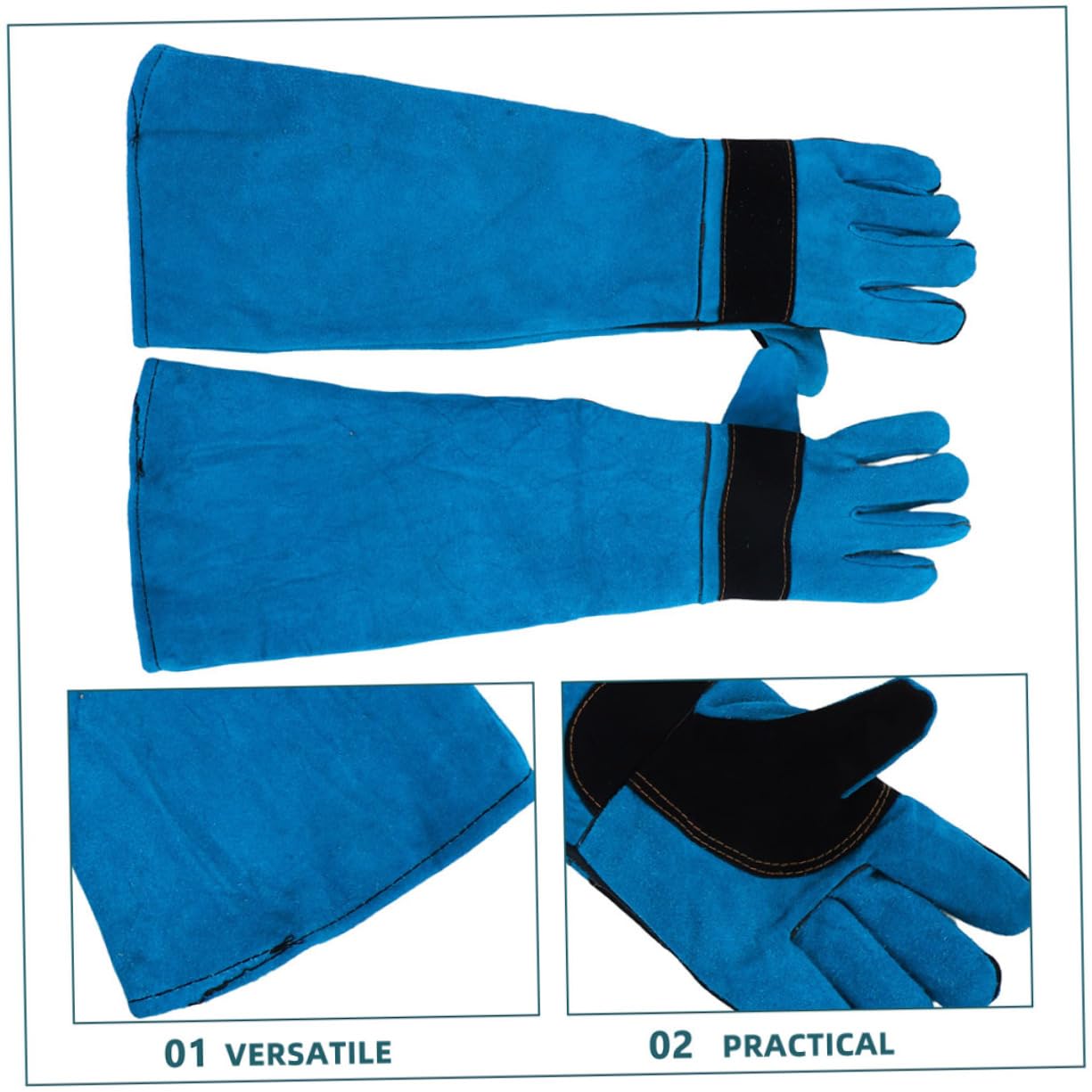 BESPORTBLE Protection Anti-Morsure pour Animaux de Manipulation Toilettage pour Chiens et Chats Manchons de Travail Similicuir