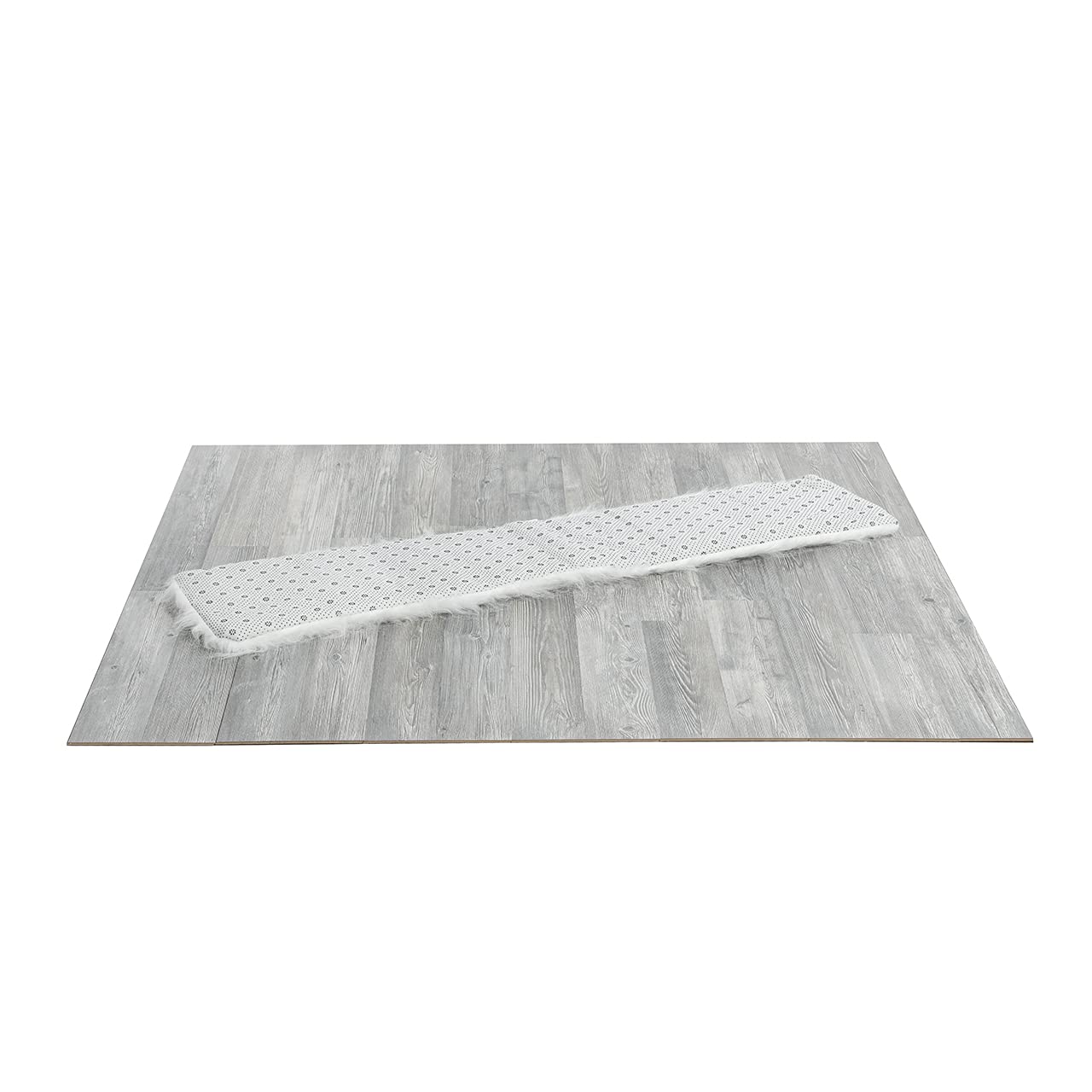 CanadianCat Company | Plüschmatte - Fensterliege | weiß | ca. 115 cm x 25 cm - Katzen Kuschelmatte für Fensterbank