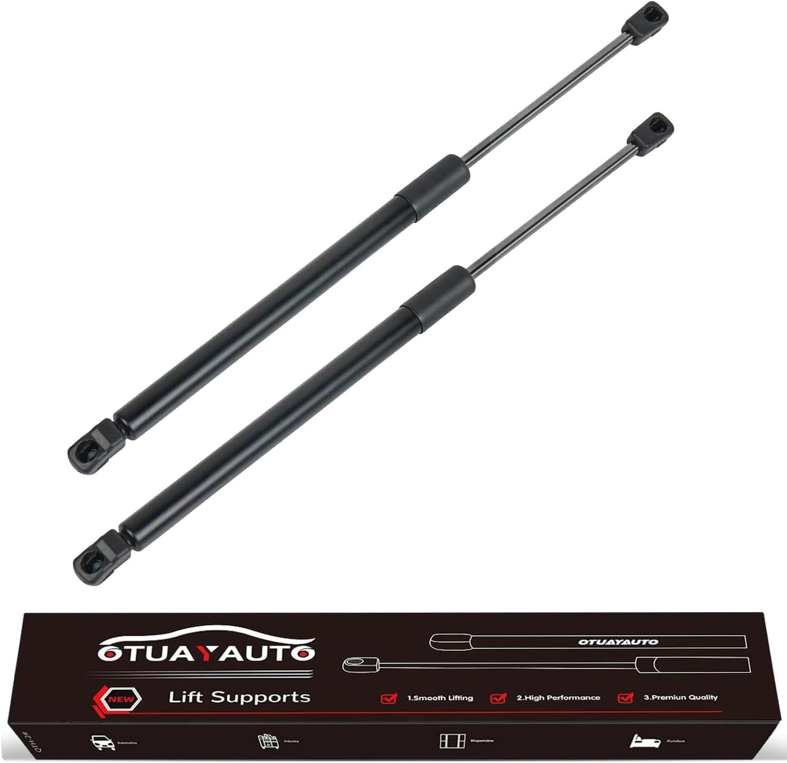 OTUAYAUTO Hood Shocks Struts Lift Support Replacement for Toyota FJ Cruiser 2007 2008 2009 2010 Premium Front Hood Shocks Gas Spring OE 6355,GS520075 (Pack of 2)