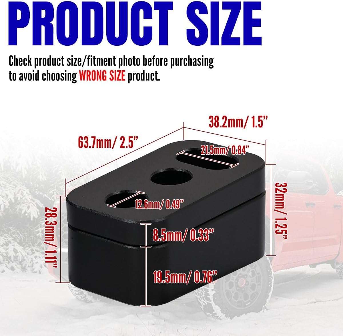 2PCS Upgrade Seat Spacers, Driver or Passenger Recline Lift Kit,Adjustable Front Seat Spacers Rear of Front Blocks Seat Riser Accessories for Toyota Tundra 3rd Gen 2022-2025