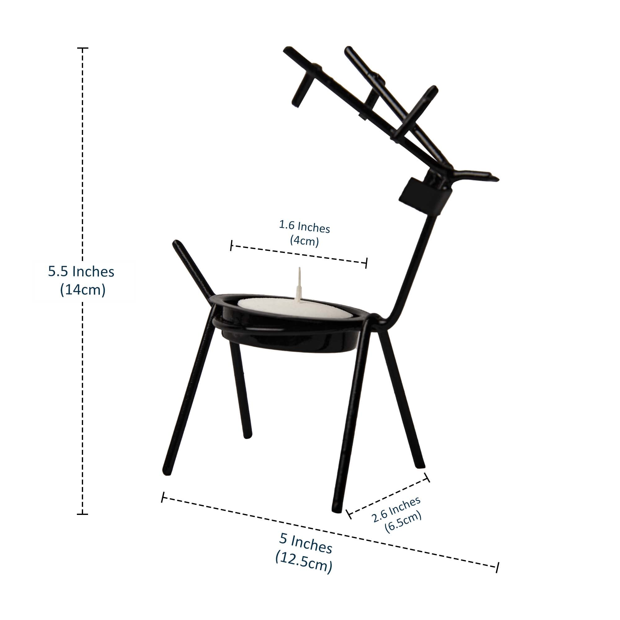 Wonder Care Reindeer Candle Holder, Set of 6 Tea Candles Holders for Home & Christmas Decorations & Table Candle Holders for Table Centerpiece Window Tabletop Candle (Without tealight)