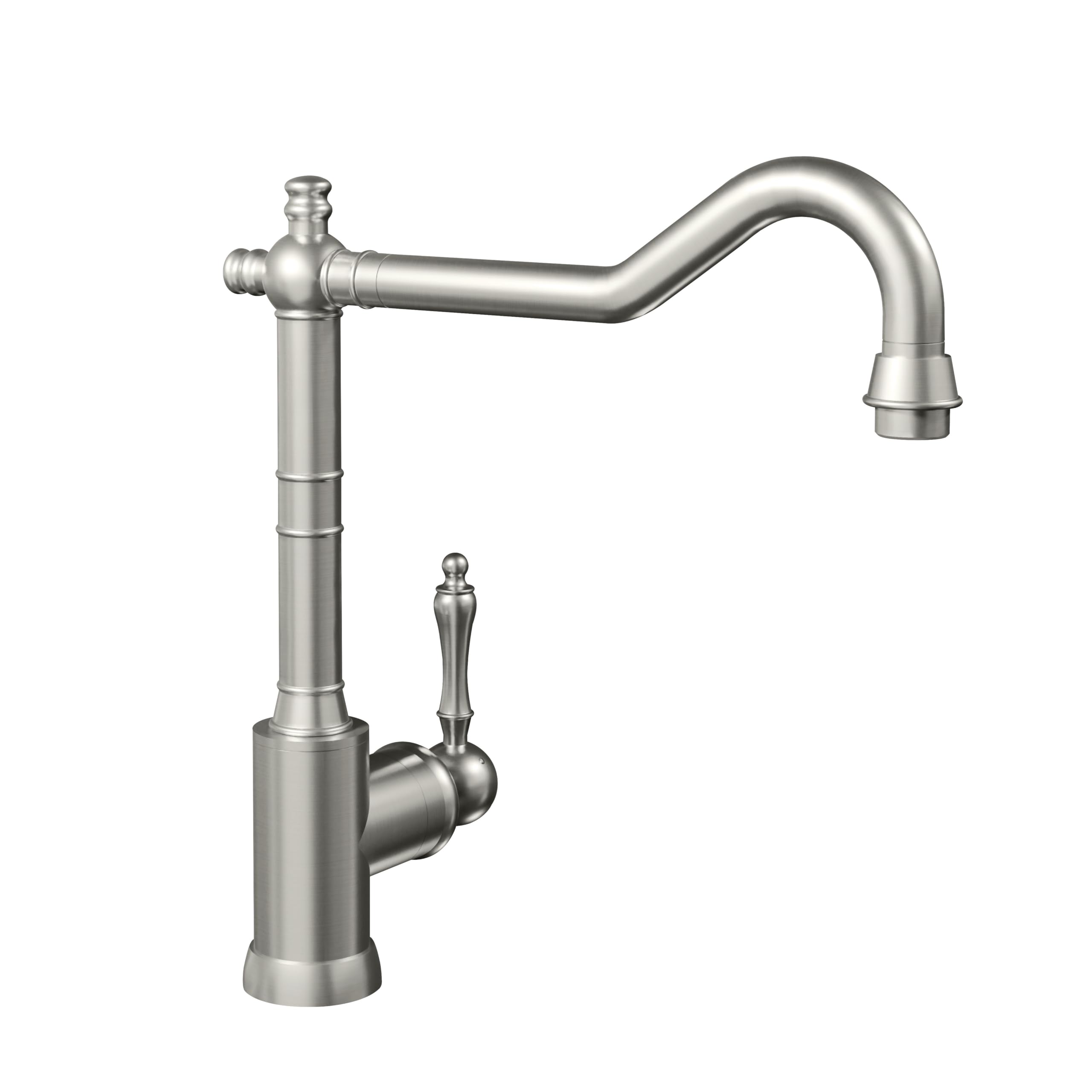 Villeroy & Boch Avia 2.0 bateria kuchenna, niskie ciśnienie, kran kuchenny z ceramicznym wkładem i zakresem obrotu 360°, energooszczędna bateria zlewozmywakowa, wysokość wylewki 235 mm, masywna stal