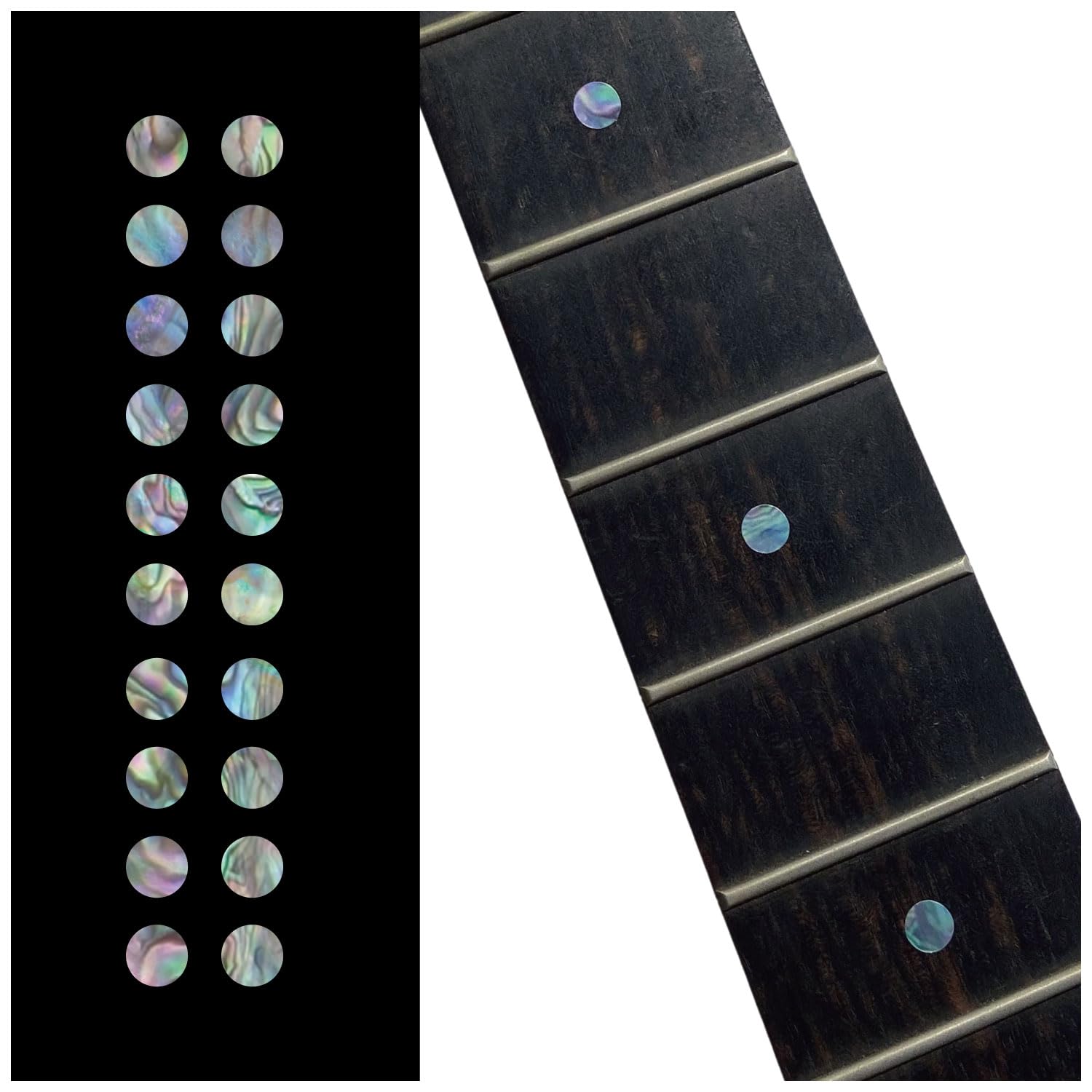 Inlaystickers 1/4"(6.35mm) Dot Fret Markers - Abalone-Mix