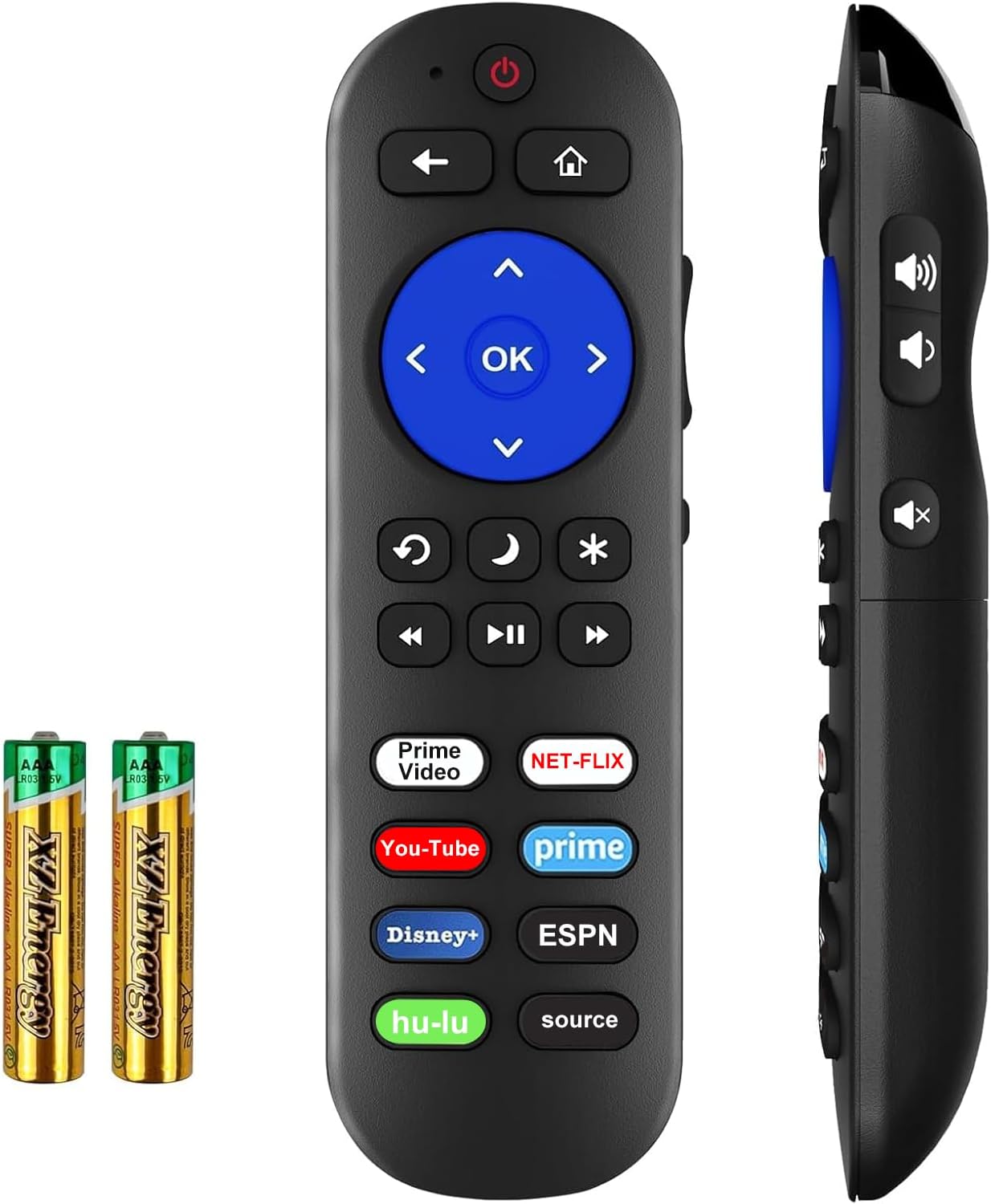 IR Remote for Roku TV Remote & Roku Players, Not for Roku Stick, Compatible with Roku 1 2 3 4, Express, Premiere, Ultra/LT Models Listed, Power and Volume Require Learning Old TV Remote to Setup
