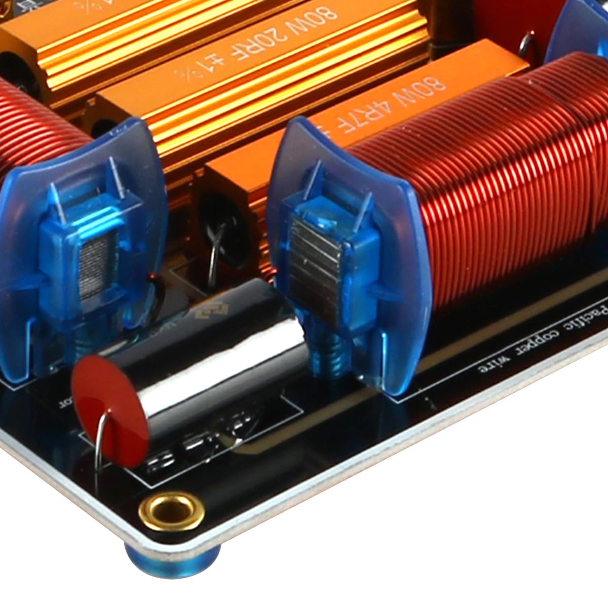 Crossover de Altavoz de Alta Potencia de 1300 W, Divisor de Dos Frecuencias, uno Alto y Dos Bajos para Altavoces Dobles de 12 o 15 Pulgadas