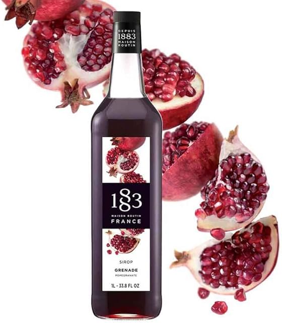 1883 Maison Routin - Pomegranate Syrup - Made in France - PET Bottle | 1 Liter (33.8 oz)