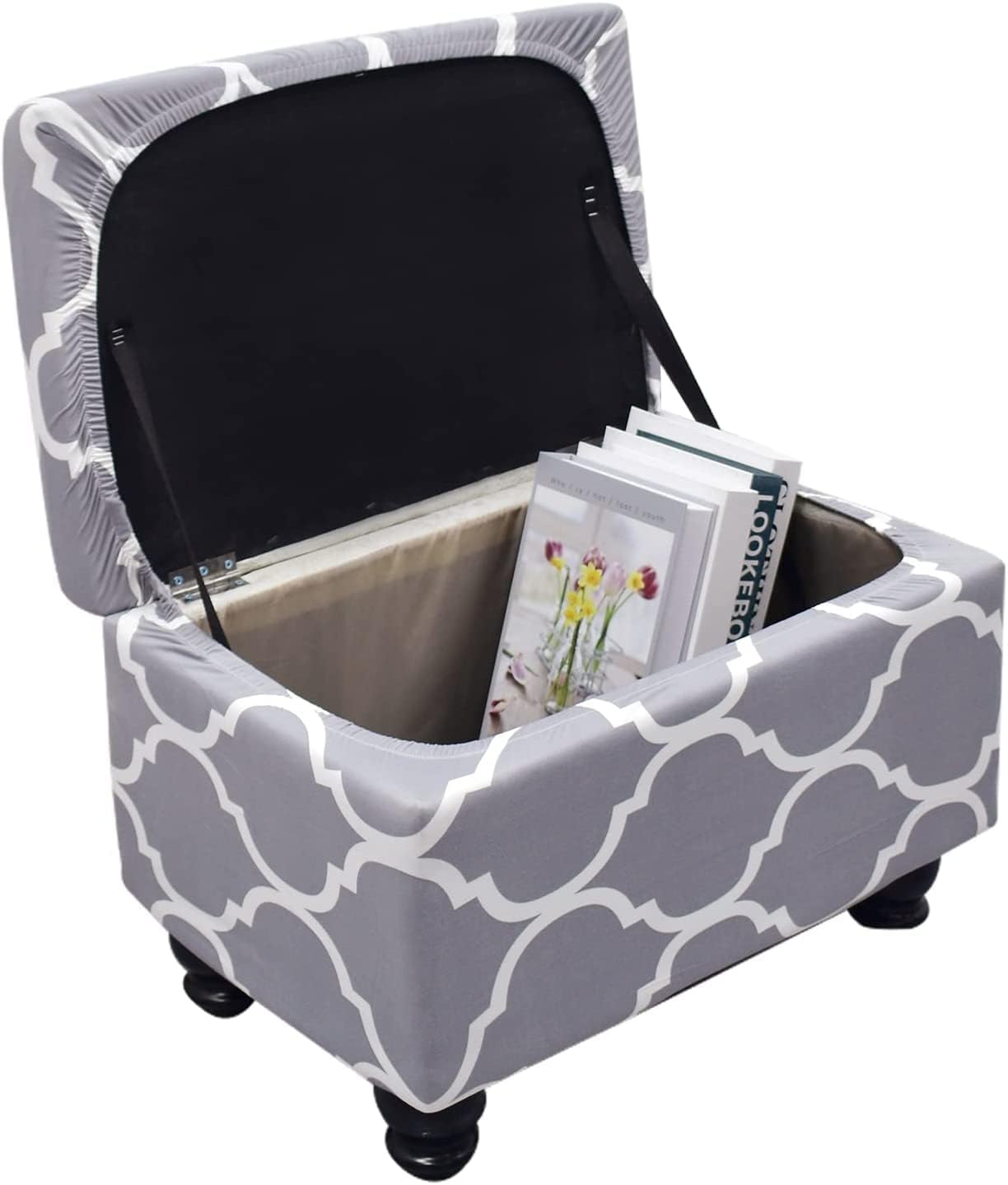 EcoAncheng Storage Ottoman Cover Rectangle Ottoman