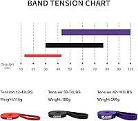 Vista 4 de POWER GUIDANCE Bandas de asistencia para dominadas, banda de resistencia elástica, banda de movilidad, bandas de levantamiento de potencia