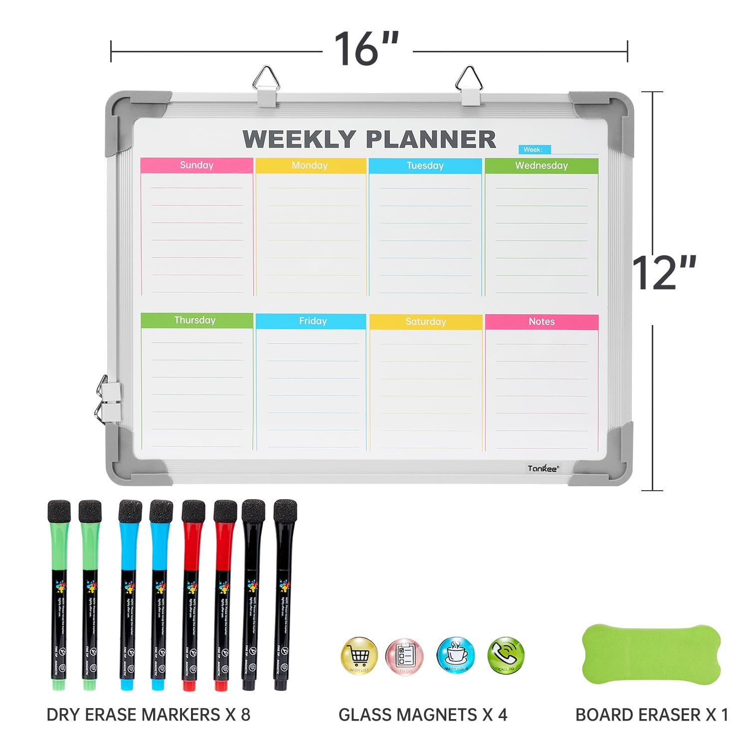 Doppelseitiger Mini-Whiteboard-Kalender – 25,4 X 35,6 Cm, Mit Ständer & To-Do-Liste