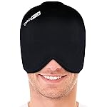 ComfiTECH Head Ice Pack Wrap Cold Cap Cooling Gel Hat, Large, Black