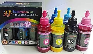 .J.J. 100ml X 6 Color Dye Sublimation Ink Refill