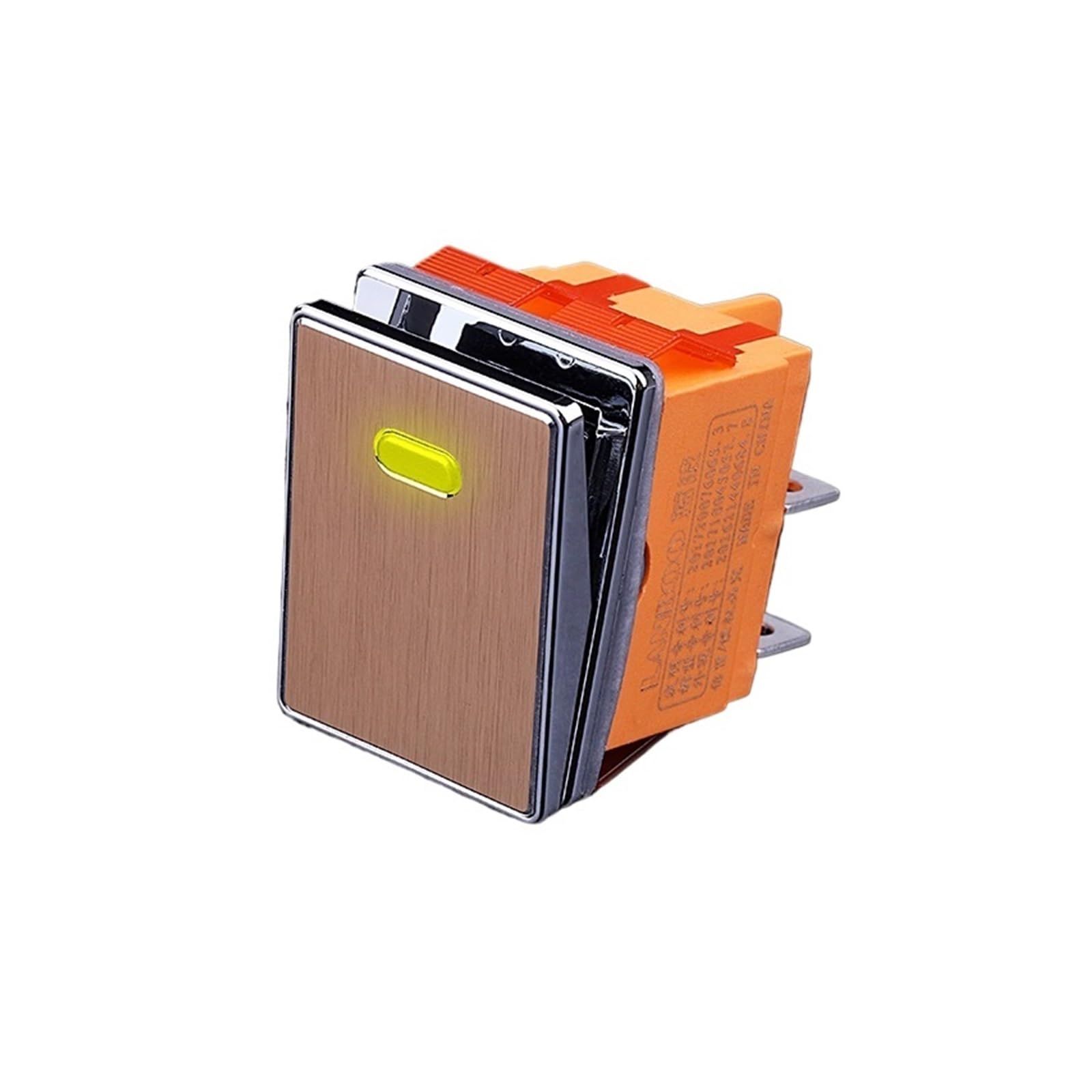 Interruptor DPDT 16A soluciona fallos por humedad panel aluminio impermeable 4 pin