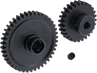 HobbyPark Metal Diff Differential Main Gear 42T & Motor Pinion Gear 27T Set for WLtoys A959-B A969-B A979-B K929-B 1/18 Scale RC Car Upgrade Parts (Black)