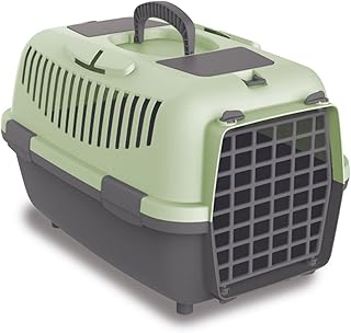 Nomade 2 Dog Crate - Transport Box for Small Dogs and Cats - 55 x 36 x 35 cm - Can Hold up to 8 kg Robust Polypropylene Plastic Doors product image