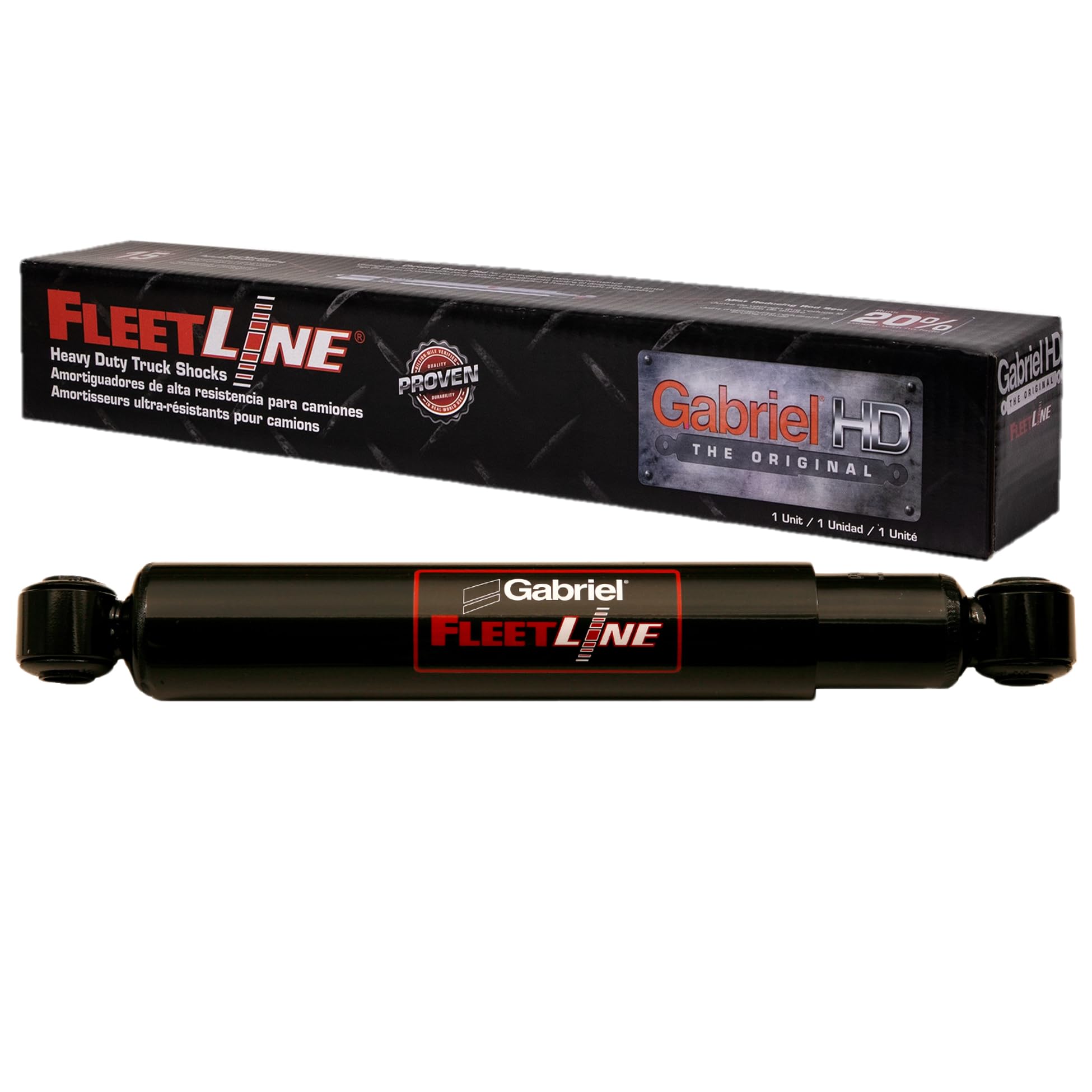 Gabriel 83123 FleetLine HD Truck Rear Shocks Fits Ford; International; Kenworth; Mack; Peterbilt; SAF Holland; Watson &amp; Chalin; Truck, Trailer; OEM# 508-57, CAX-916 60670008 479029