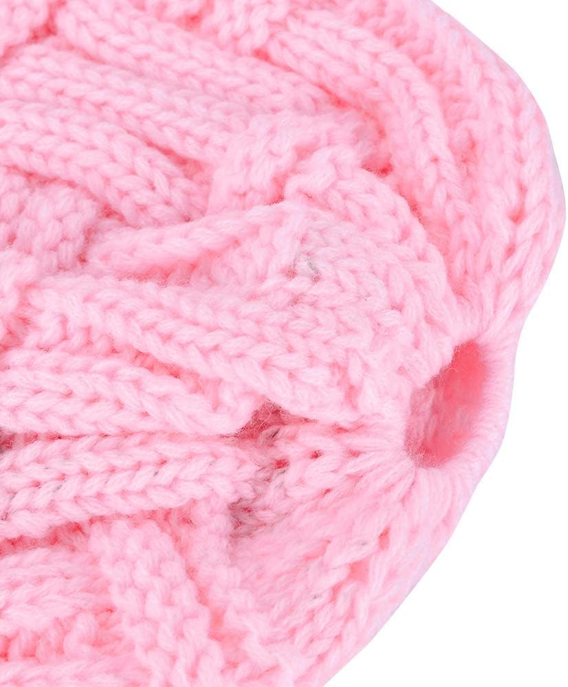 Rosoz Womens Ponytail Beanie Winter Beanie Hat Ponytail Hatfor Women Tail Stretch Cable Knit Cap Messy High Bun Hat - Image 5