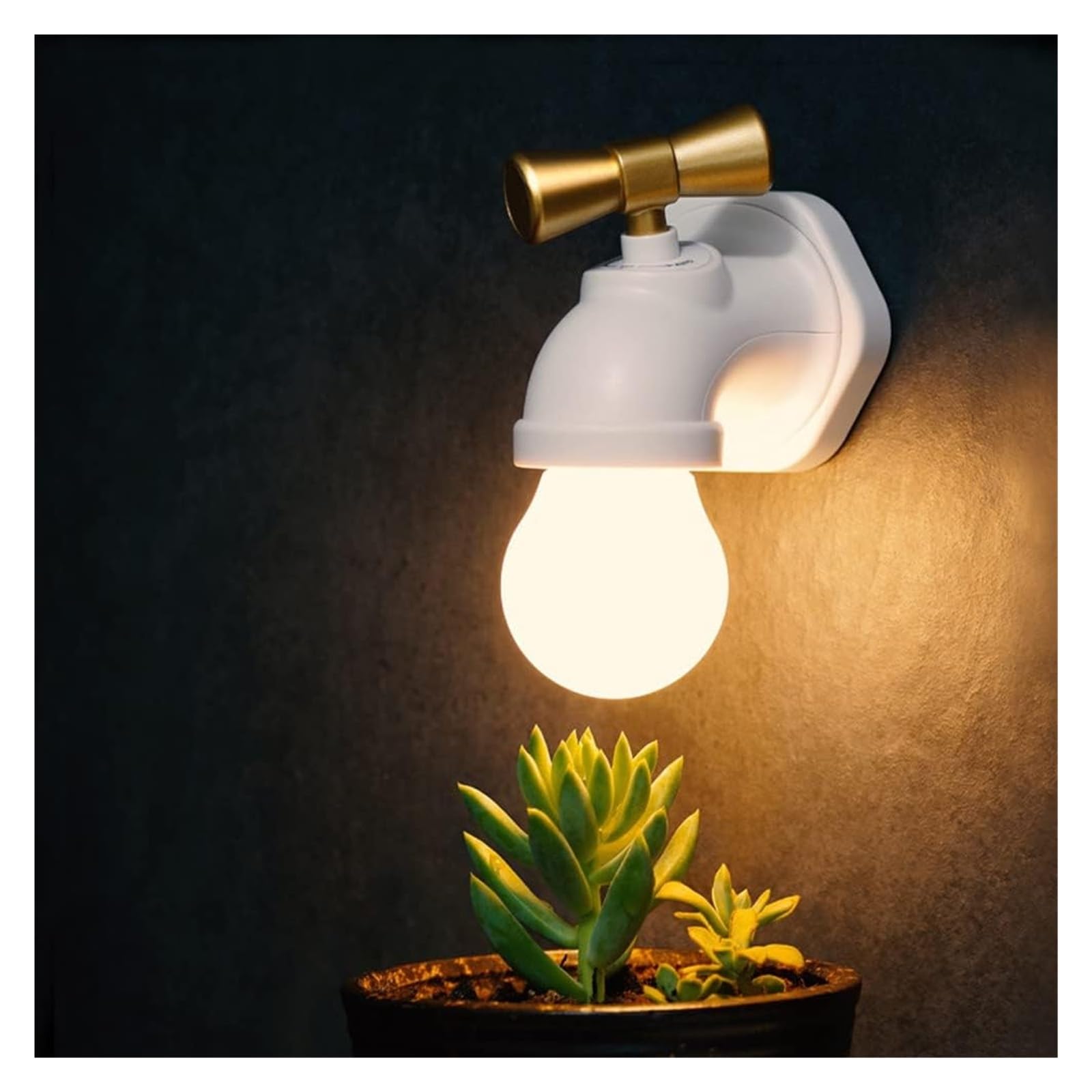 Genérico Lámpara de pared USB Luz nocturna activada por voz Aplique inteligente recargable, Lámparas de noche de tubería de agua Luces LED de atmósfera,Lámpara de araña