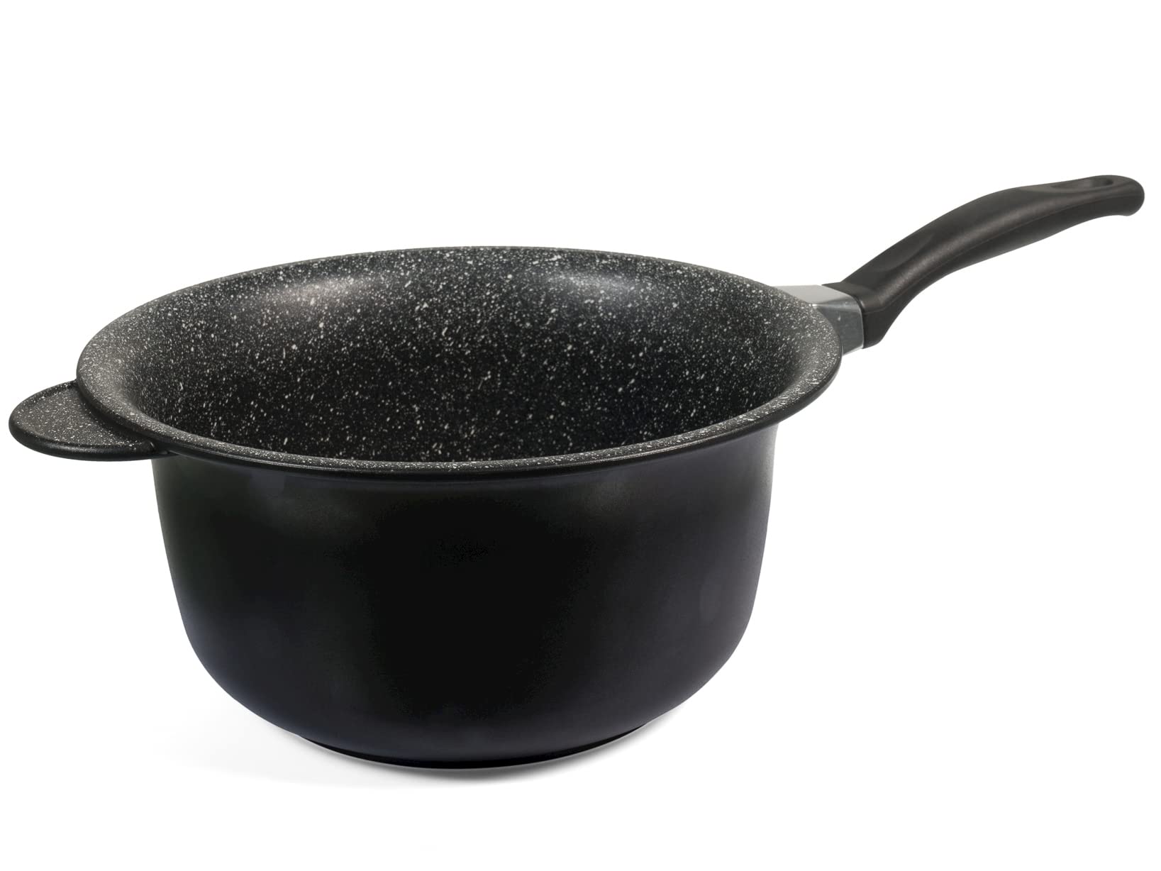 Home Paiolo Antiaderente con Manico in Bakelite, Pietra, Nero/Antracite, 26 cm