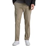 Men's Iron Free Premium Khaki Straight Fit Flat Front Pants