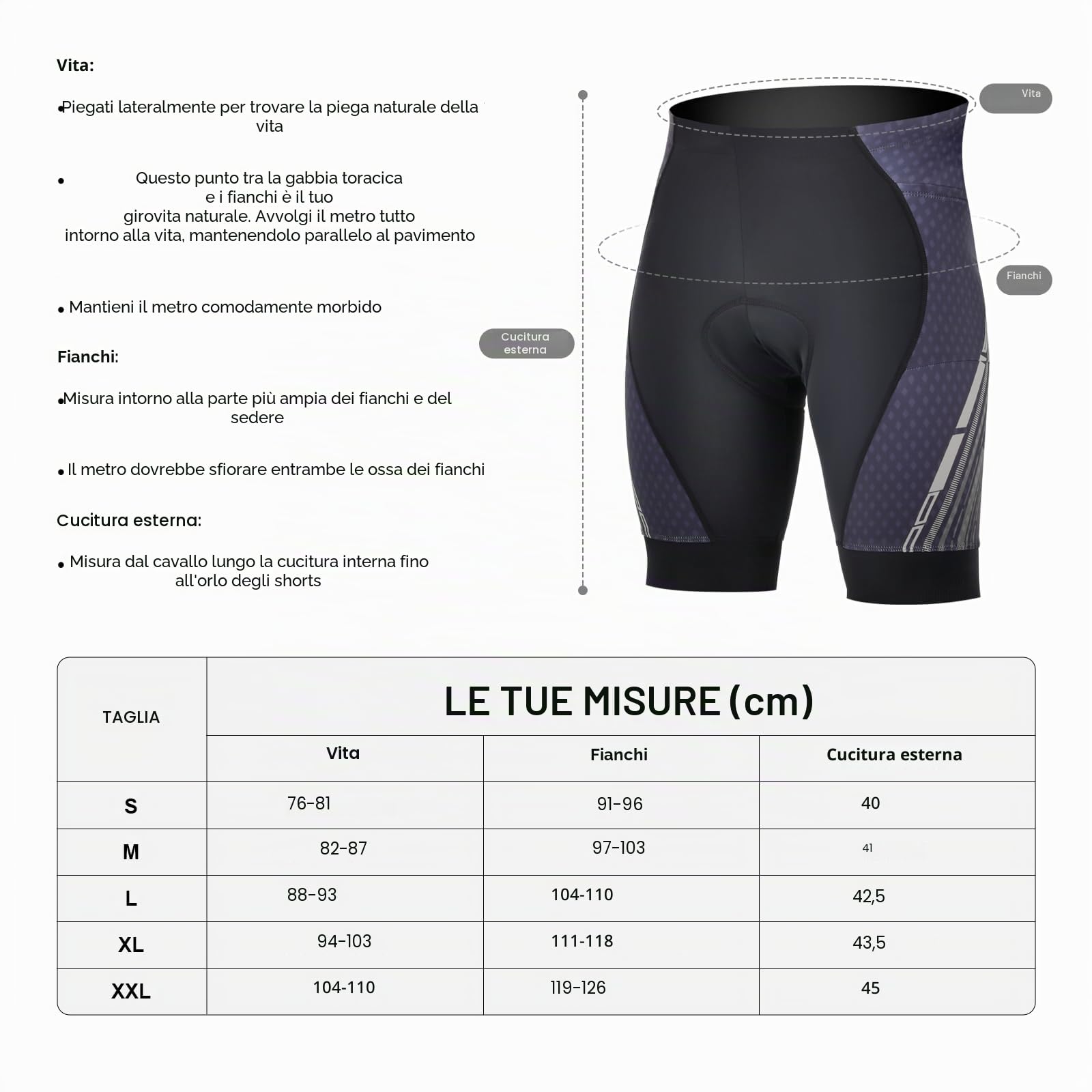 TOMSHOO Pantaloni da Ciclismo Uomo, MTB Ciclismo Uomo 4D Imbottiti, Pantaloncini Bici Uomo Traspirante Asciugatura Rapida con 3 Tasche Antiscivolo Antiurto MTB Shorts | Pantaloni da mountain bike con rivestimento riflettente, gamba antiscivolo