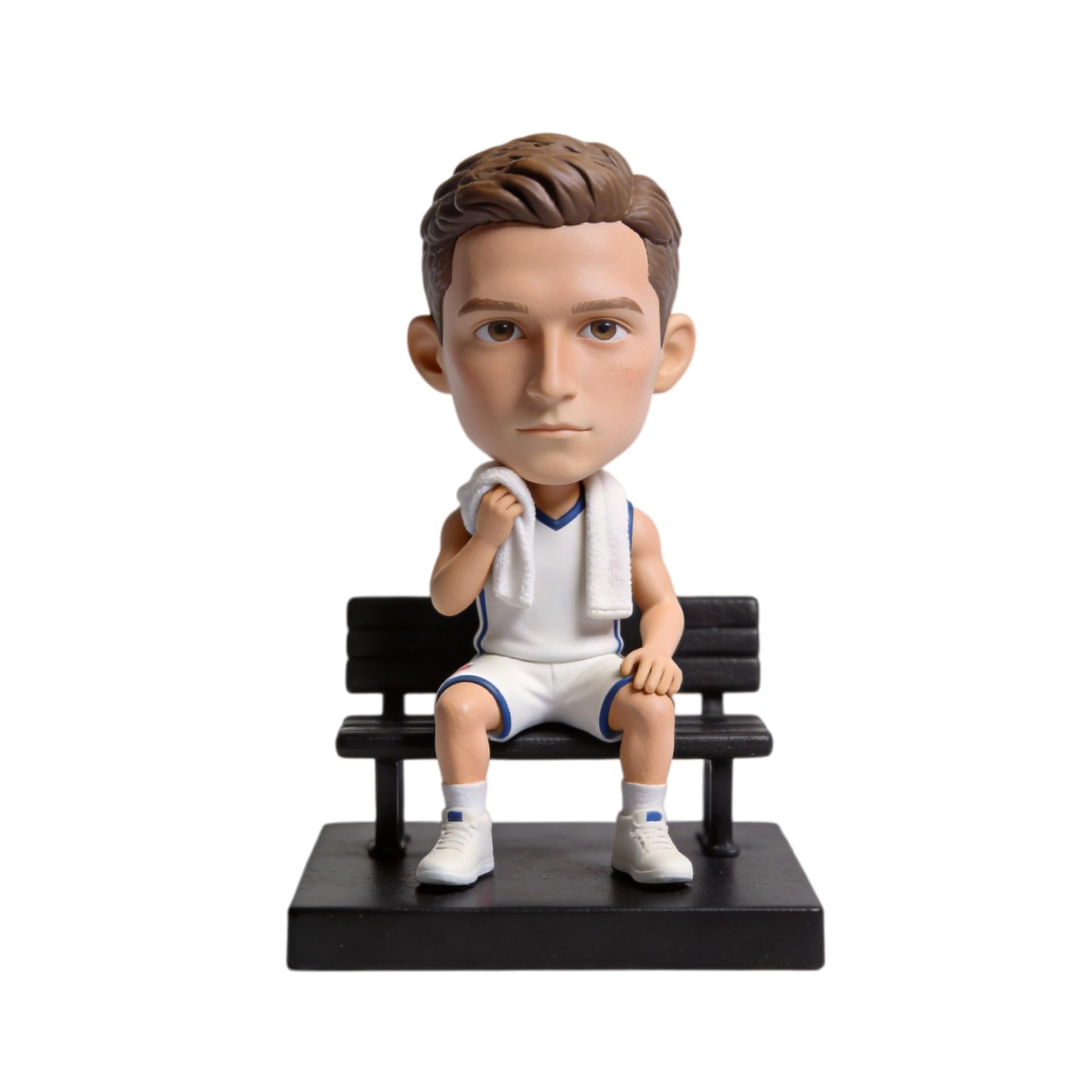 Figurine 3D personnalisée de joueur de football à partir de la photo, statue de sport en argile polymère faite à la main, poupée d'athlète pour décoration de bureau, cadeau de départ à la