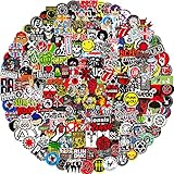 Rock Band Aufkleber, 200pcs Rock and Roll Sticker Pack, Waterproof Inspirational Stickers for Auto Motorräder Fahrrad Skateboard Snowboard Gepäck Laptop, Teens, Students
