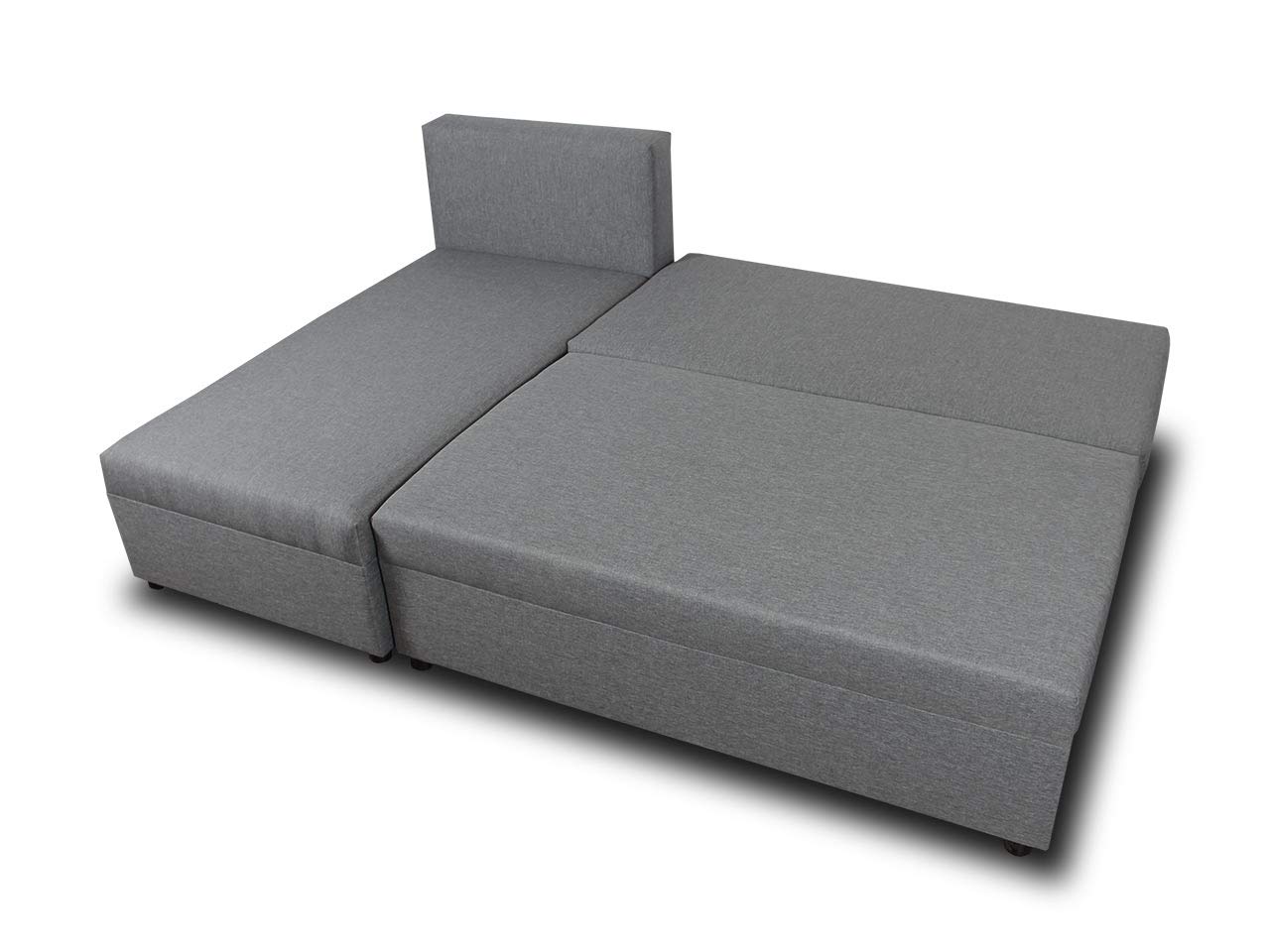 Sofnet Ecksofa Pono mit Schlaffunktion - Couchgarnitur, Eckcouch, Sofa, Sofagarnitur, Bettsofa, L-Form Couch, Schlafsofa - Ottomane Universal (Schwarz (Sawana 14))
