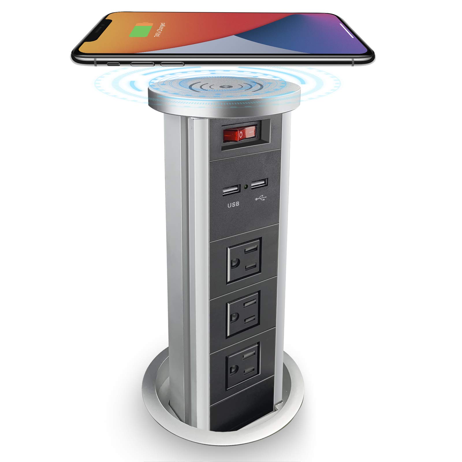 Buy Automatic Pop Up Socket, Pop Up Power Outlet with Wireless Charger