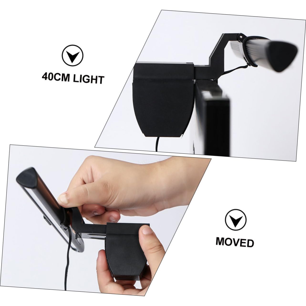 Uonlytech Lampe Écran PC LED Usb, Applique Murale USB en Alliage D’aluminium, 3 Températures de Couleur, Mémoire, Éclairage de Bureau 1000 Lumens