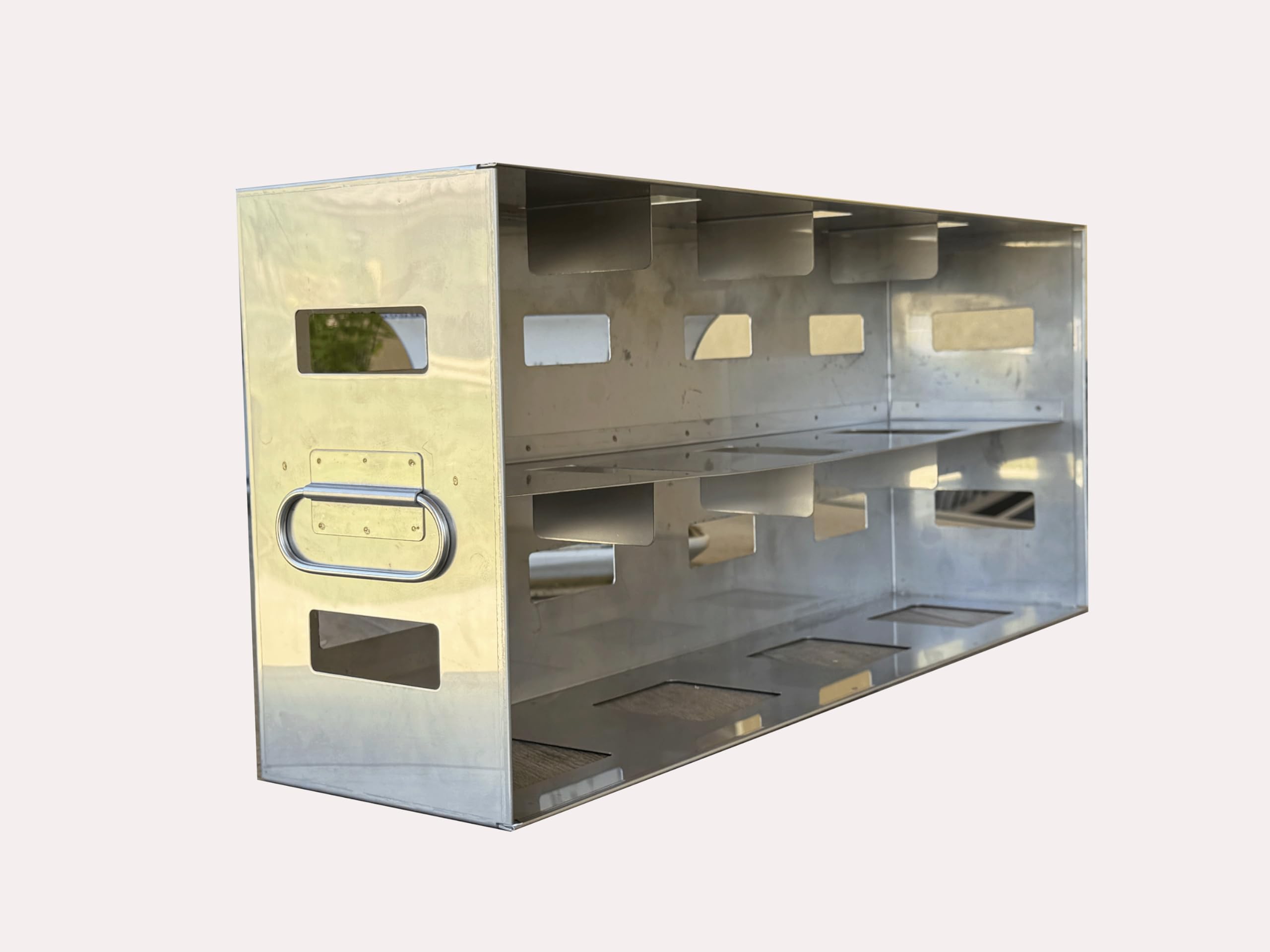 Stainless Steel Frame Type Freezer Rack Holding 8-3" Cryostorage Boxes - Fit Most Standard Upright Freezers