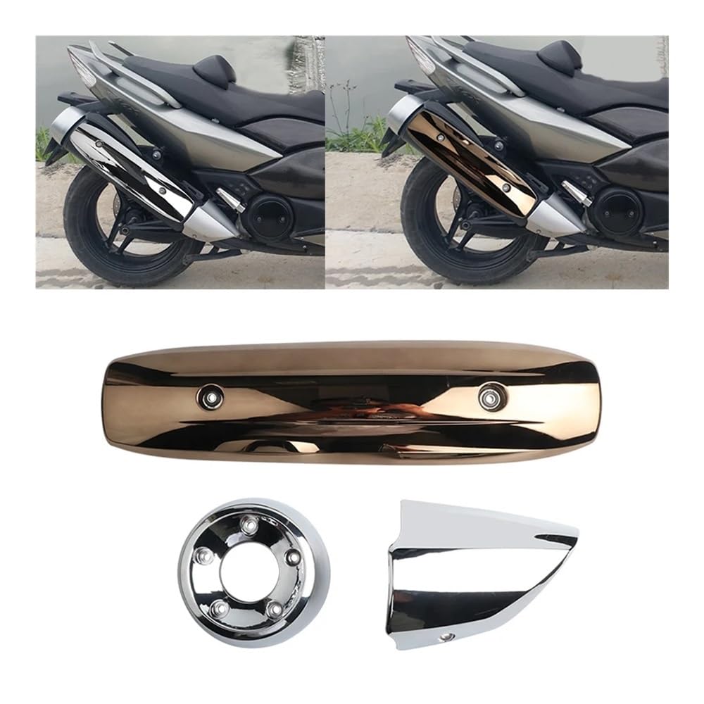 Capot D’échappement Moto TMAX 500 2008-2011 - Protection Thermique ABS, Design Perforé, Style Racing