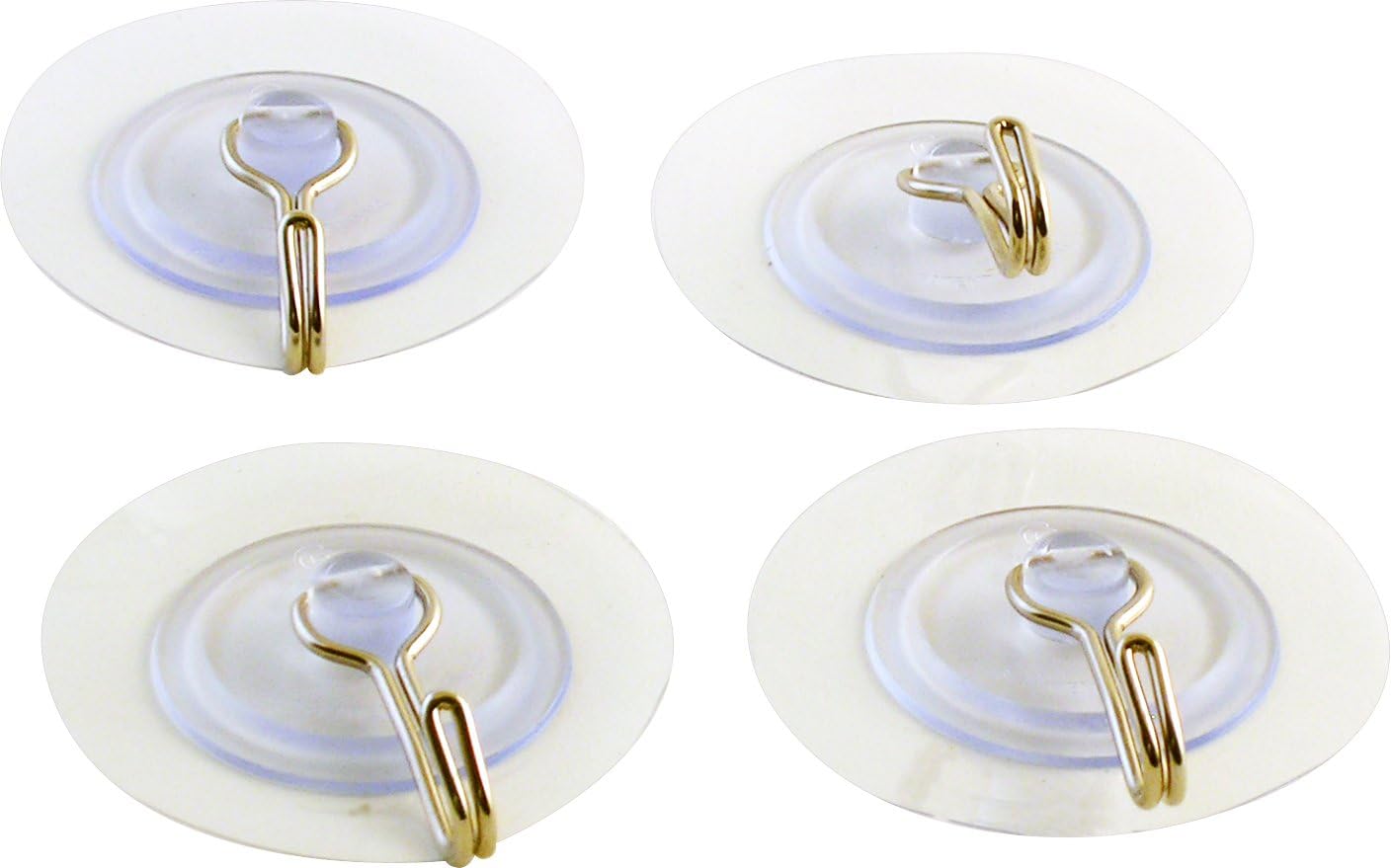 Griipa 3849 Clear Suction Hooks, 2-1/4-Inch, 4-Pack