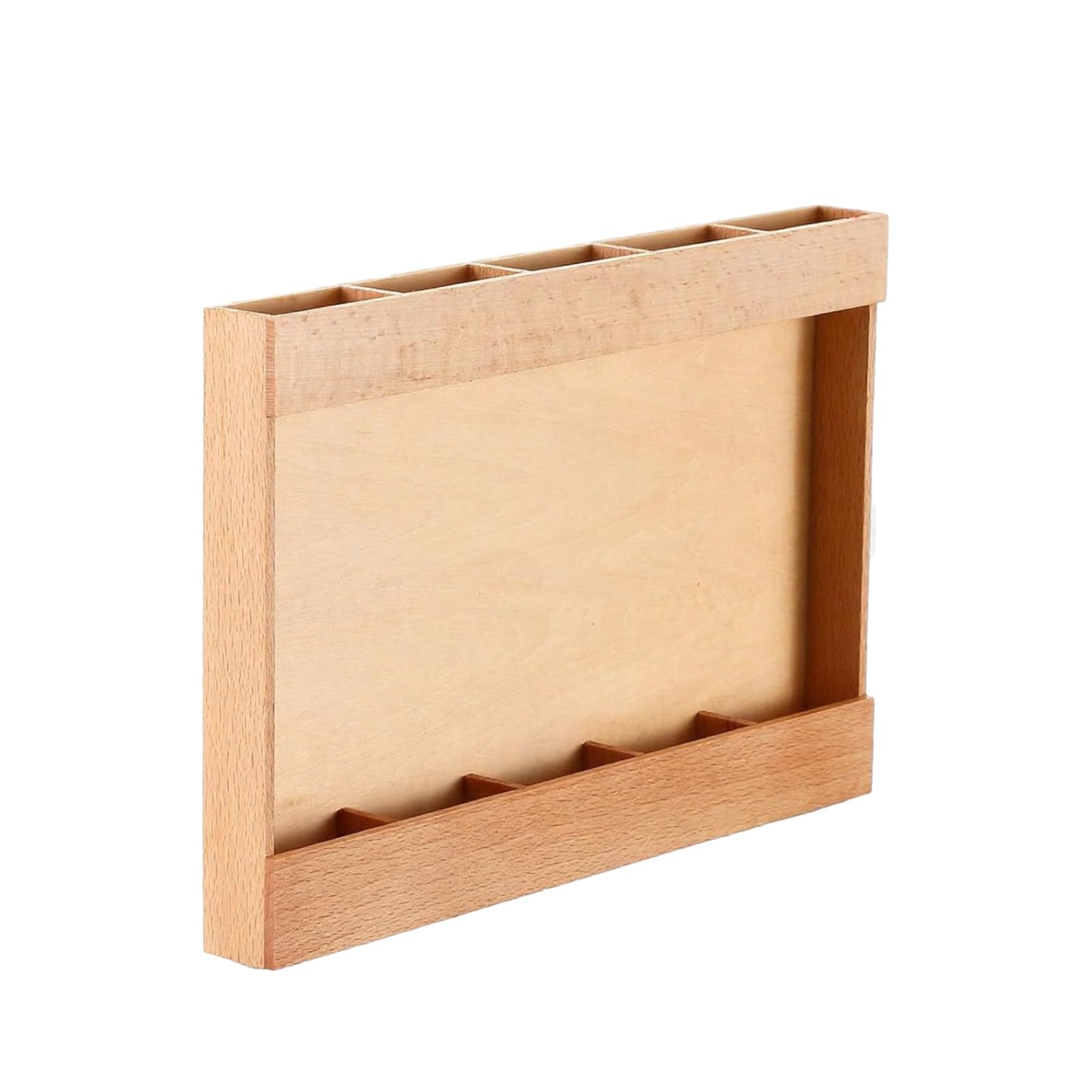 Glifora Wooden Straw Holder Organiser - with Multi-Grid Solid Wood Straw Storage Rack for Kitchen Counter and Bar