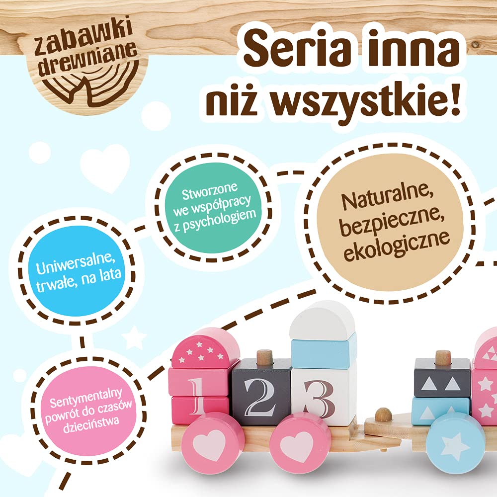 Trefl Liczymy Główkę Ćwiczymy Zabawka Drewniana dla Dzieci od 12 miesiąca życia