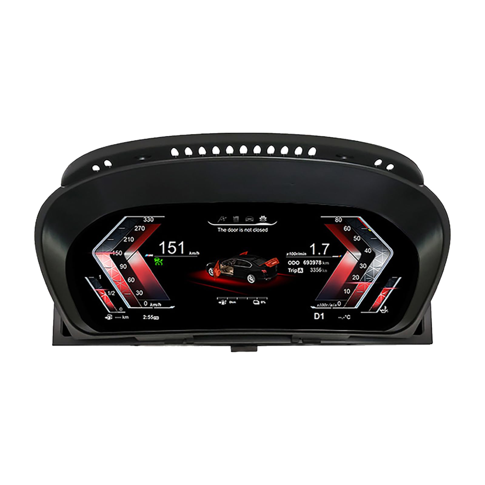 Digital Dash, Automotive Replacement Instrument Panel Gauges, Speedometer Instrument Cluster Replacement for BMW X6 E71 CCC CIC, Digital Cluster Instrument Speedometer - 12.3 inch