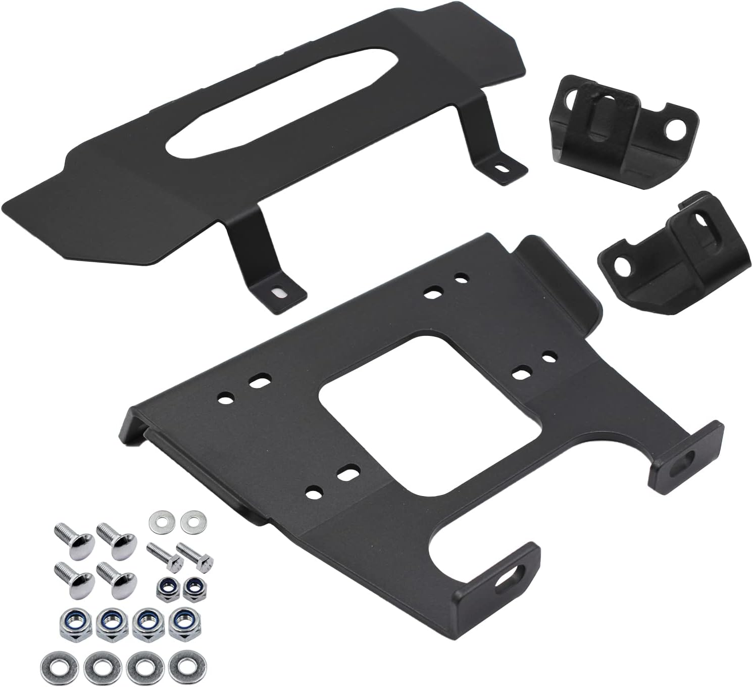 Heavy Duty Winch Mount for 2019+ RZR XP 1000, XP 1000 4, Dual Mounting Bolt Patterns(3” x 6 5/8”, 3” x 4 7/8”) No Drilling Required.