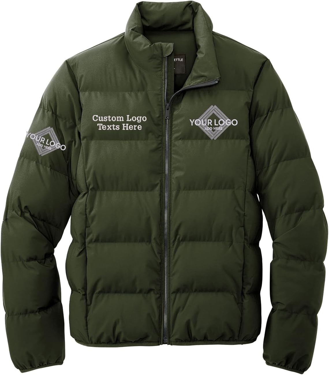 INK STITCH Men M+M Mm7210 Custom Embroidery Add Logo Texts Puffer Jackets