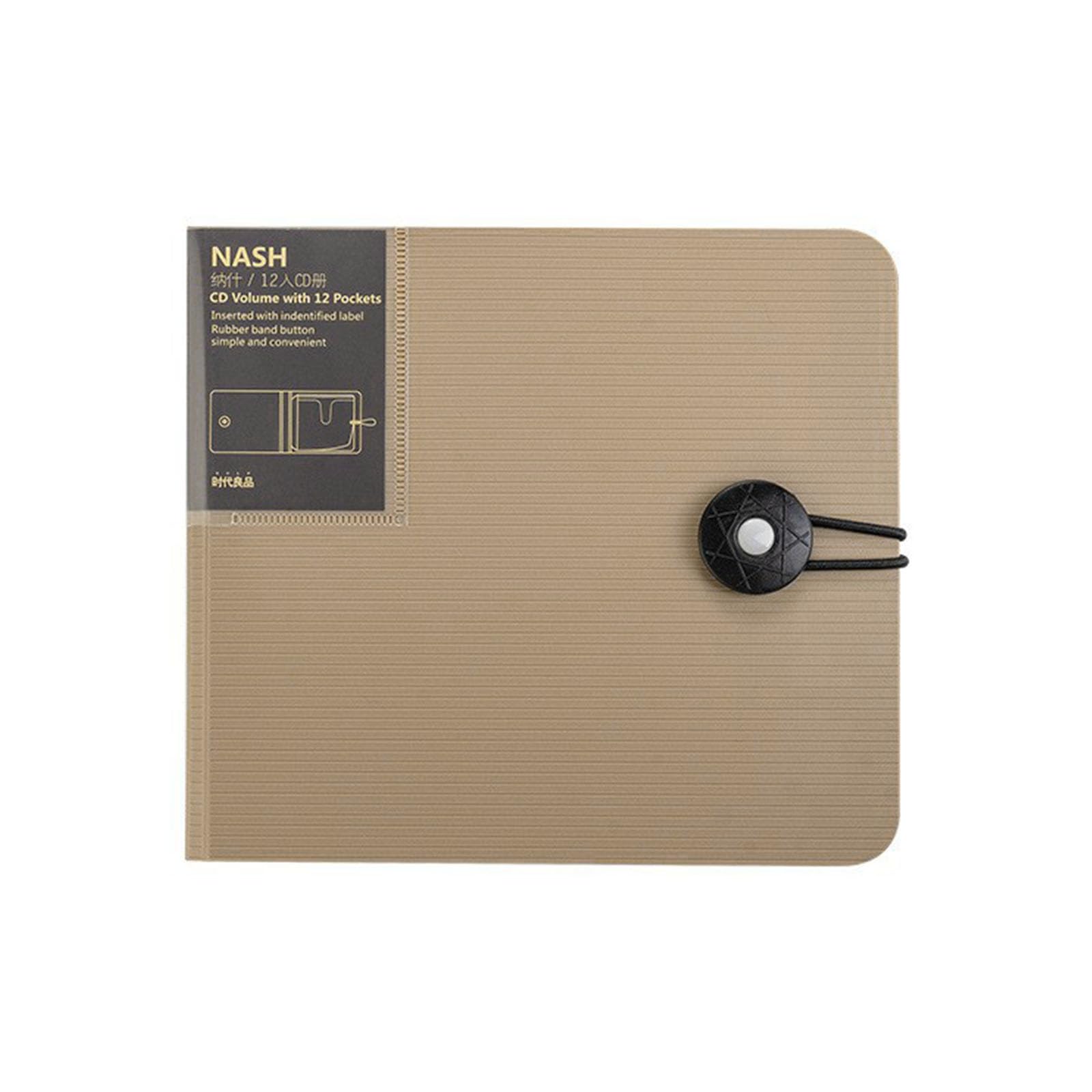 ESTCNK Portable 12pcs Disc CDs Cases DVDs Holder Wallet Storage Binder Bag Organizers with Concise Buckle Design