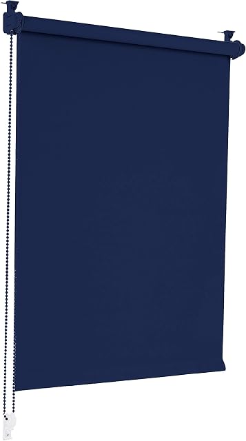 Roleta zaciemniająca Sonello Klemmfix bez wiercenia 30 cm x 130 cm ciemnoniebieska roleta zaciemniająca roleta do okna i drzwi