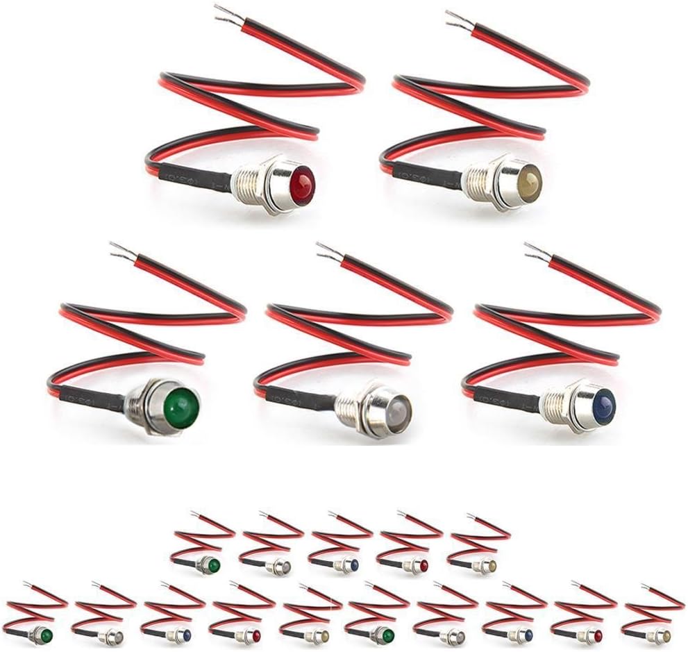 Shsyue 20pcs LED Indicator Light Lamp Indicator Directional Warning Light for Car Boat Truck Van