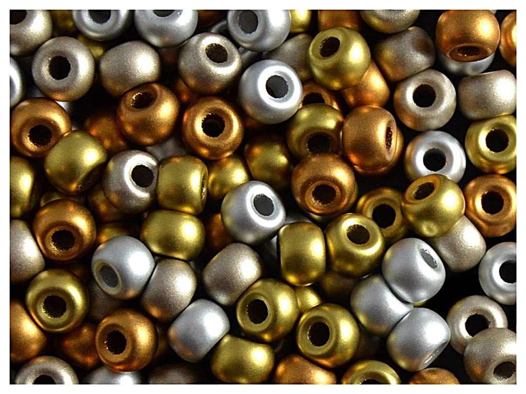 Estrella 300 Perline Di Vetro Pressato Pony Beads 5,5 Mm, Rollo, Foro Grande, Mix Pastello Multicolore, Fatte A Mano