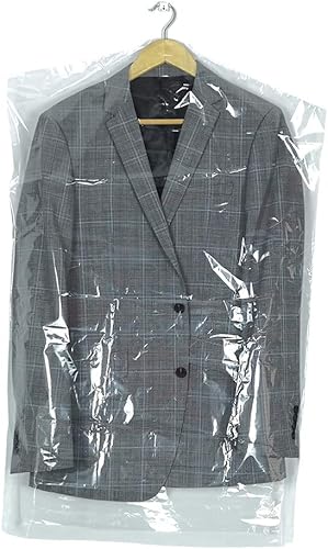 Paquete de 30 fundas de plástico transparente de 35.4 pulgadas para limpieza en seco, bolsas de ropa a prueba de polvo para almacenamiento en el