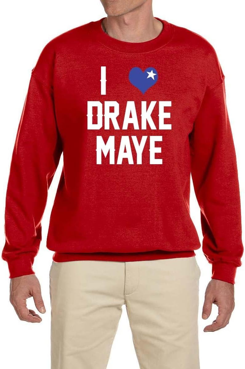 New England Drake Maye I Love Drake Maye Crew Neck Sweatshirt
