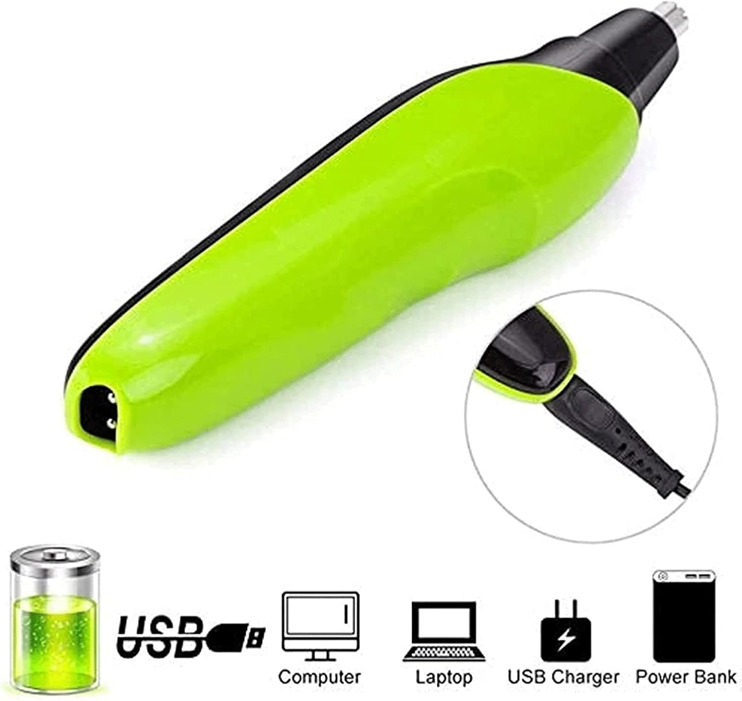 Ear Nose Hair Trimmer for Men Women Electric Facial Hair Trimmer with - Professional Waterproof for Nose Ear Eyebrow Beard