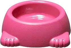 Bebedouro Comedouro 1000ML Patinhas Pet Para Cães e Gatos Médio E Grande Porte (Rosa)