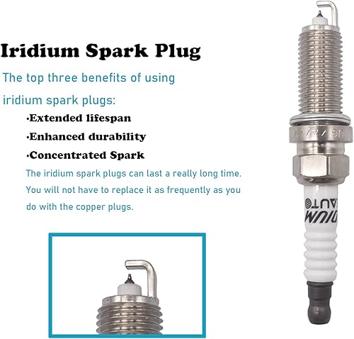 Miniatura 3 de Paquete de 6 bujías iridio C1522 UF502 compatibles con Chrysler 300 Town and Country Sebring Pacifica Nitro Charger Avenger Journey