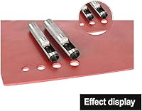 Vista 4 de uxcell® Perforador hueco redondo de acero artesanal de cuero 0.709 in para cinturón de cuero banda reloj junta