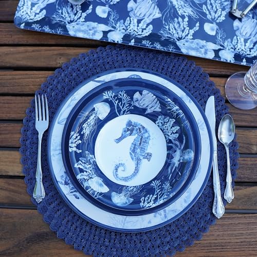 Certified-International-Sea-Life-Melamine-12-Pc-Dinnerware-Set-Service-for-4-Multicolor Certified International Sea Life Melamine 12 Pc Dinnerware Set Service for 4 Multicolor
