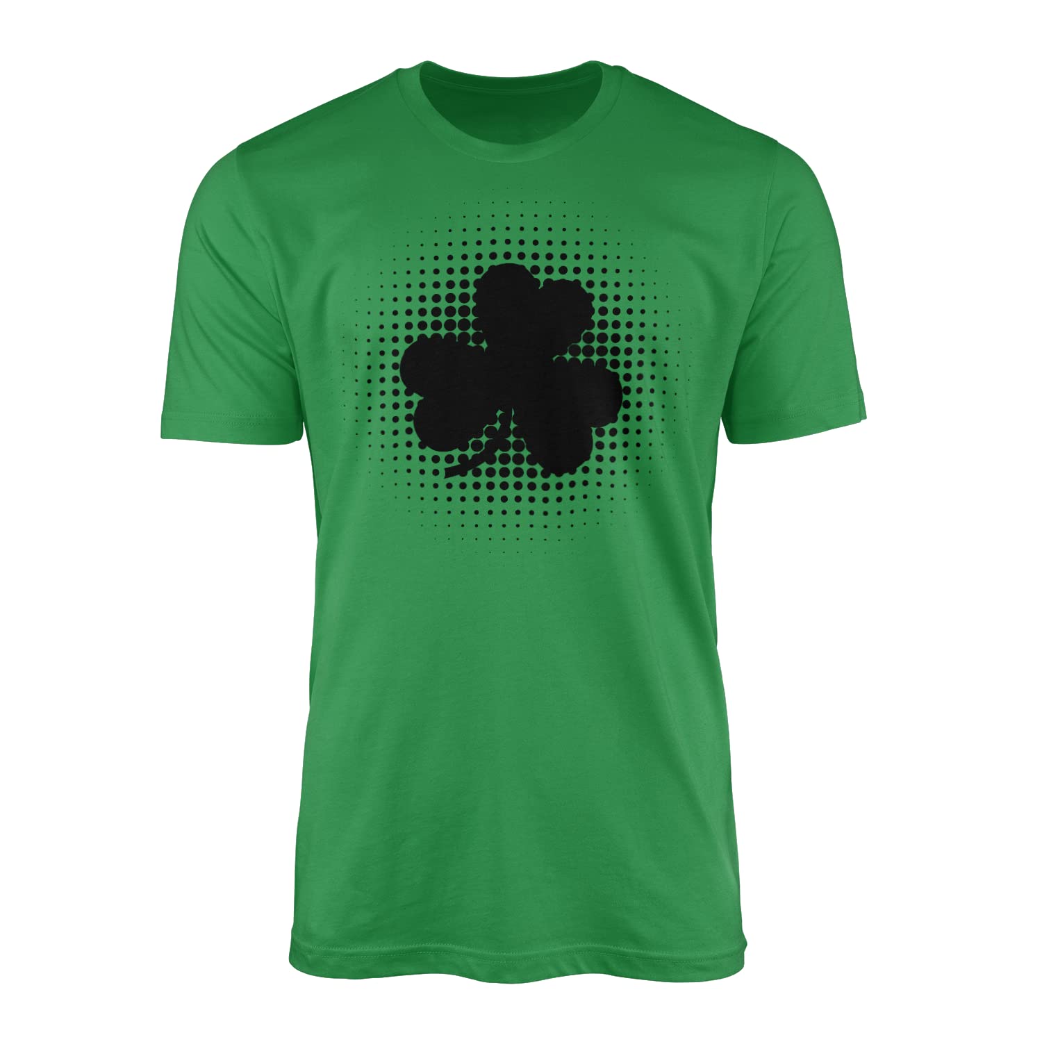 Smartypants Men's Kelly Green Prime Shamrock Graphic T-Shirt - St Patrick's Day Irish Shamrocks Dots Ireland Lucky Clover Celebration Logo Green Tee Present Clothing Clothes (, Xl)