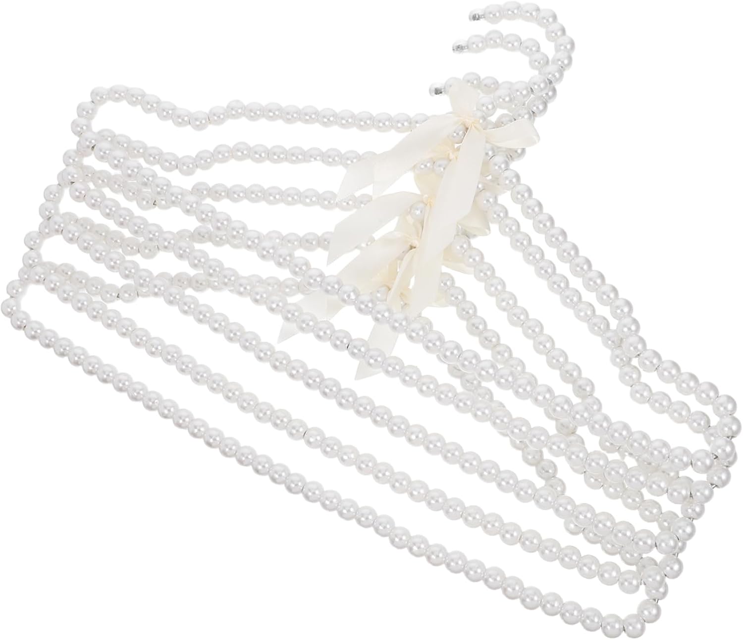 ABOOFAN 5pcs Pearl Hangers Portable Wedding Dress Hanger Bridesmaid Rack Decorative Shirt Coat Organizer Laundry Rack for Drying